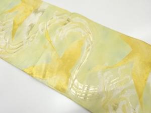 アンティーク　荒波に鶴模様織り出し袋帯（材料）